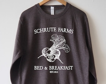 Schrute Farms Sweatshirt Sweater Shirt Unisex The Office Shirt ECO inks The Office Sweatshirt dwight schrute the office gifts michael scott