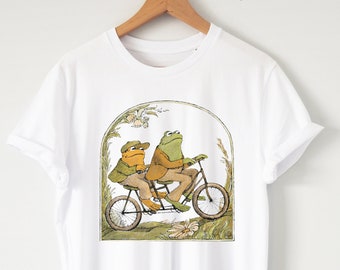 Frog and Toad Child's Organic T-Shirt *Lifetime print guarantee*, Kids frog shirt, frog and toad funny Children's shirt , Kids Cottagecore