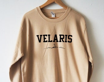 Velaris City of Starlight Unisex Sweatshirt Sweater Water based Eco print soft fleece lined ACOTAR Sarah J Maas Night Court Bookish Gift