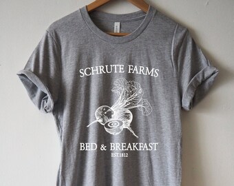 Schrute Farms Shirt T-Shirt The office shirt ECO inks Beets Bed and Breakfast dwight schrute The office gifts The office merch michael scott