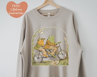 Frog and Toad Sweatshirt Sweater, *Lifetime guarantee on print*, Classic Book sweatshirt, Cottagecore Sweatshirt, Frog sweatshirt, Vintage
