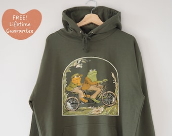 Frog and Toad Hoodie Sweatshirt, *Lifetime guarantee on print*, Classic Book sweatshirt, Cottagecore Hoodie, Frog sweatshirt, Vintage