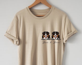 Custom dog shirt Personalized dog shirt Bernese Mountain dog dog mom shirt dog lover gift dog dad shirt Organic Soft Great fit Eco Print