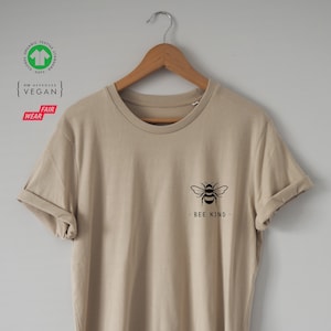 BEE KIND Shirt T-Shirt Organic Soft comfortable High Quality Great fit Eco Print Unisex Vegan approved honey bee bee gifts save the bees