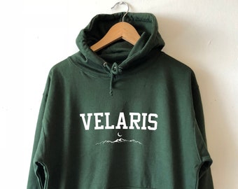Velaris City of Starlight Unisex HOODIE Sweatshirt Water based Eco print soft fleece lined ACOTAR Sarah J Maas Night Court Bookish Gift