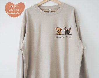 Custom Dog Sweatshirt *Lifetime print Guarantee* Personalized dog sweatshirt, Personalised Dog Shirt Dog Mom Shirt Dog Dad Shirt Dog sweater