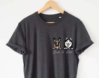 Custom dog shirt Personalized dog shirt dog mom shirt dog lover gift dogs dog dad shirt dog lover shirt Organic Soft Great fit Eco Print