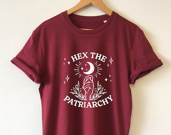 Hex The Patriarchy Shirt Smash The Patriarchy T- Shirt Organic Soft Great fit Feminist Witch Shirt Activism Shirt Witchy Aesthetic Celestial