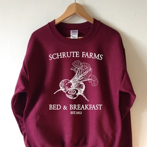 Schrute Farms Sweatshirt Sweater Shirt Unisex The Office Shirt ECO inks The Office Sweatshirt dwight schrute the office gifts michael scott image 3