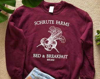 Schrute Farms Sweatshirt Sweater Shirt Unisex The Office Shirt ECO inks The Office Sweatshirt dwight schrute the office gifts michael scott