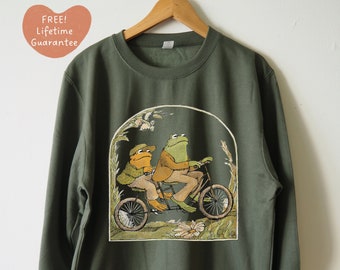 Sweat-shirt grenouille et crapaud, *garantie à vie sur l'impression*, sweat-shirt livre classique, sweat-shirt Cottagecore, sweat-shirt grenouille, vintage