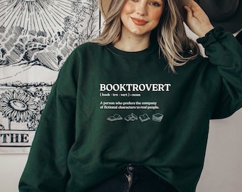 Booktrovert Sweatshirt Pullover Unisex Buch Sweatshirt Lese Sweatshirt Bookish Sweatshirt Bibliothekar Sweatshirt Buch-Liebhaber-Geschenk Bücherwurm