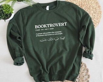 Booktrovert Sweatshirt Pullover Unisex Buch Sweatshirt Reading Sweatshirt Bücherwurm Sweatshirt Bibliothekar Sweatshirt Buchliebhaber Geschenk Bücherwurm
