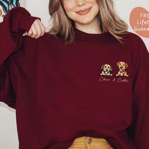 Custom Dog Sweatshirt *Lifetime print Guarantee* Personalized dog sweatshirt, Personalised Dog Shirt Dog Mom Shirt Dog Dad Shirt Dog sweater