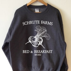 Schrute Farms Sweatshirt Sweater Shirt Unisex The Office Shirt ECO inks The Office Sweatshirt dwight schrute the office gifts michael scott image 6