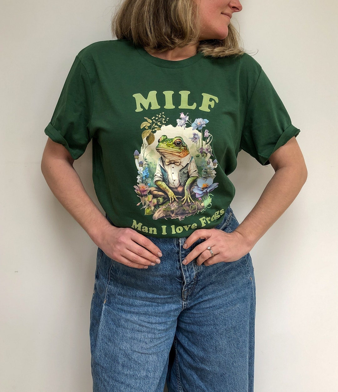 Man I Love Frogs Shirt, MILF Retro Frog Tshirt Organic, Cottagecore — free download
