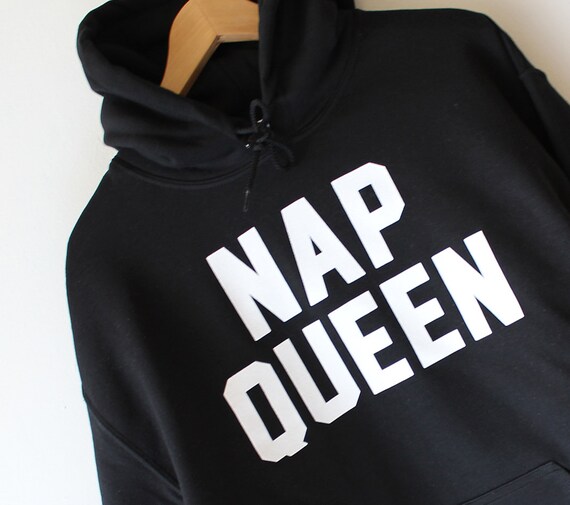 NAP QUEEN Sudadera con capucha Sudadera con capucha de alta calidad Impresion a base de agua Forro polar suave unisex En todo el mundo barco y tamanos Nap Sleep Lazy Rest