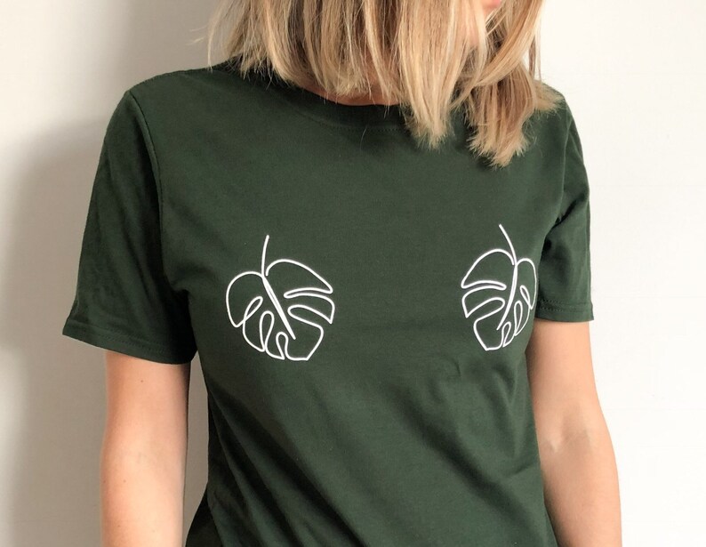 Plant Shirt Monstera shirt Monstrea deliciosa leaf design Soft Comfortable Great fit Eco print Unisex botanical shirt funny plant shirt image 4