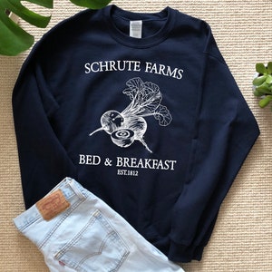 Schrute Farms Sweatshirt Sweater Shirt Unisex The Office Shirt ECO inks The Office Sweatshirt dwight schrute the office gifts michael scott image 9