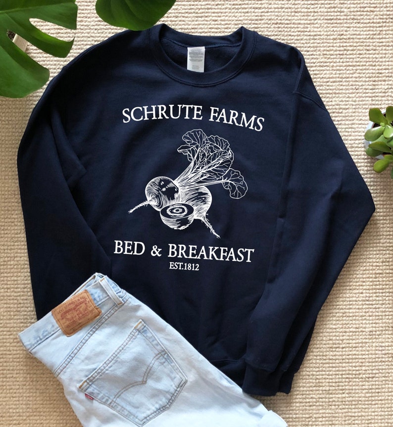 Schrute Farms Sweatshirt Sweater Shirt Unisex The Office Shirt ECO inks The Office Sweatshirt dwight schrute the office gifts michael scott image 9