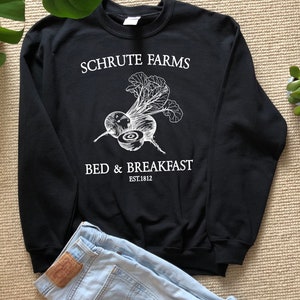 Schrute Farms Sweatshirt Sweater Shirt Unisex The Office Shirt ECO inks The Office Sweatshirt dwight schrute the office gifts michael scott image 5