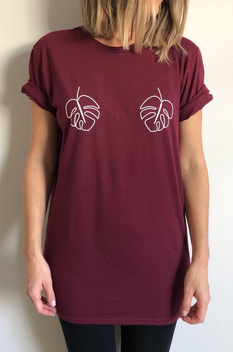 Plant Shirt Monstera shirt Monstrea deliciosa leaf design Soft Comfortable Great fit Eco print Unisex botanical shirt funny plant shirt image 2