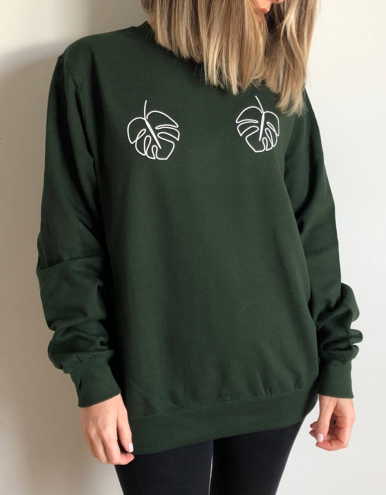 Monstera Sweatshirt sweater Plant Sweatshirt sweater High Quality Soft Comfortable Great fit Eco print Unisex botanical shirt plant shirt 