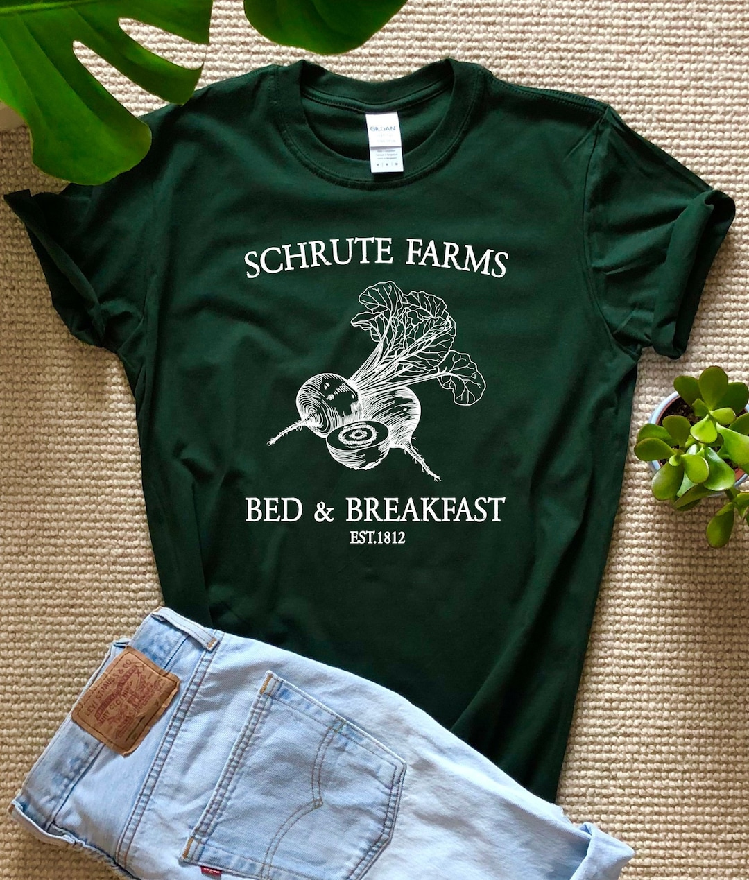 Schrute Farms Shirt T-shirt the Office Shirt ECO Inks Beets Bed