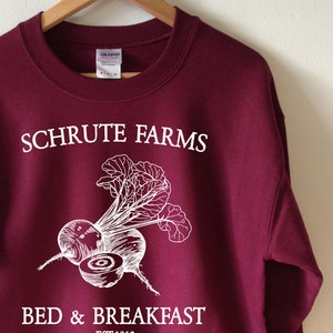 Schrute Farms Sweatshirt Sweater Shirt Unisex The Office Shirt ECO inks The Office Sweatshirt dwight schrute the office gifts michael scott image 4