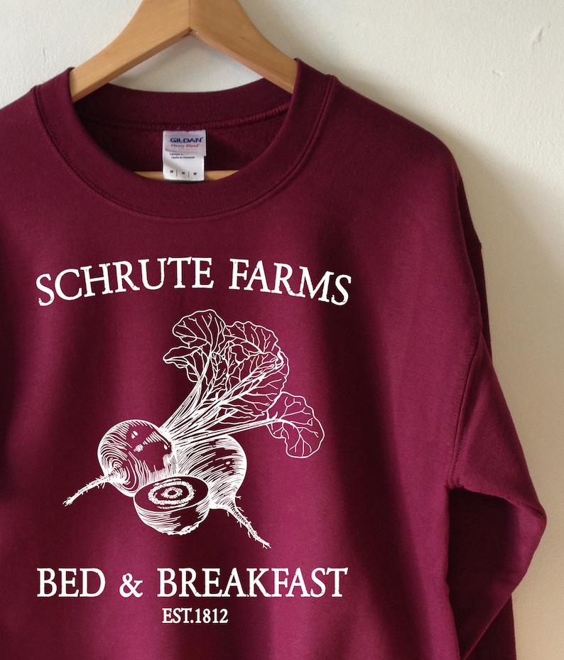 Schrute Farms Sweatshirt Sweater Shirt Unisex The Office Shirt ECO inks The Office Sweatshirt dwight schrute the office gifts michael scott image 4