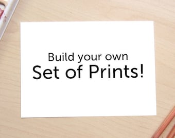 Buy 2 Get 1 Pug Prints - choose your own pug art prints - discount print set by Inkpug!