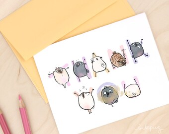 cute thank you card etsy