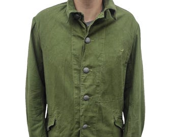 Rare vintage 1961 Swedish Army denim M59 work jacket coat chore worker military