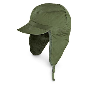 Ny svensk armé M59 fodrad vintermössa militär kallt väder 1960-1970-tal Outgivna öronlappar