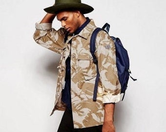 Vintage British army shirt jacket fieldshirt desert camo camouflage military DPM Soldier 95
