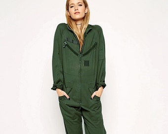 New Unissued French army tanker jump suit coverall combi overall military boiler womens