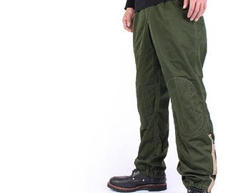 Da Uomo Navy 60S 70S Retro Mod Vintage Sta Stampa Pantaloni
