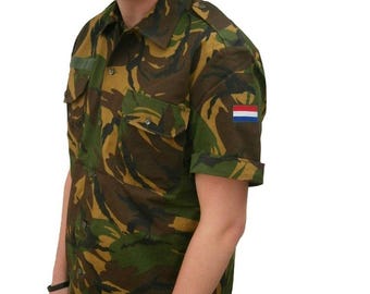 Mil-Tec German Splinter Camouflage T-Shirt - 100% Cotton Vintage Military Tee