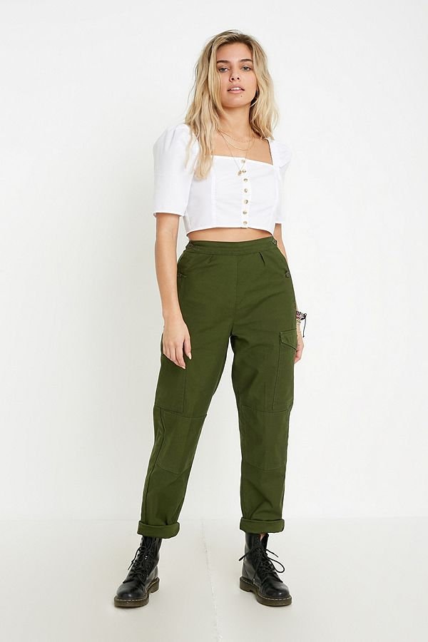 パンツ vintage swedish army m59 cargo pants Vintage Swedish Army M59 Trousers Green Khaki Pants Military High