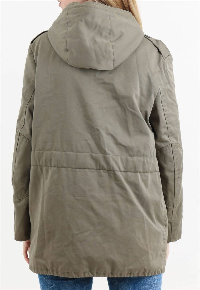 Authentic German Army olive Parka military coat jacket Bundeswehr fur lining winter flag