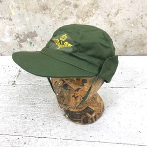 Ny vintage 1960-tals svenska flygvapnet M59 hatt keps Sverige armé militär outgivna öronlappar