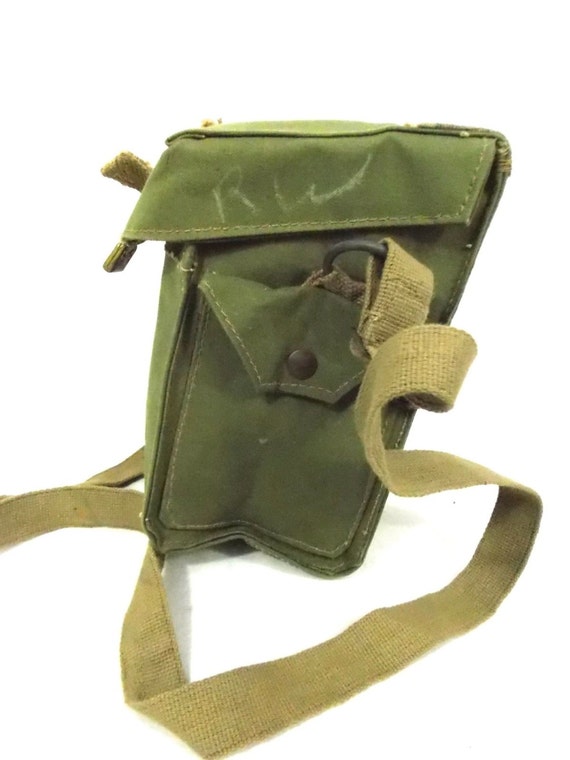 WW2/ carte Coque WWII Sac /à bandouli/ère avec pochette int/érieure sur toile Kaki