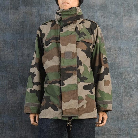 vintage 1998 French Army Goretex Camo Parka CCE waterproof jacket camouflage