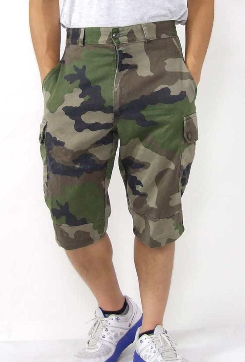 French army CCE camo military shorts bermudas combat cargo | Etsy