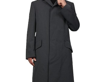 Vintage Trenchcoat der deutschen Wehrmacht aus den 1990er Jahren, einreihig, aus Gabardine und Wolle.