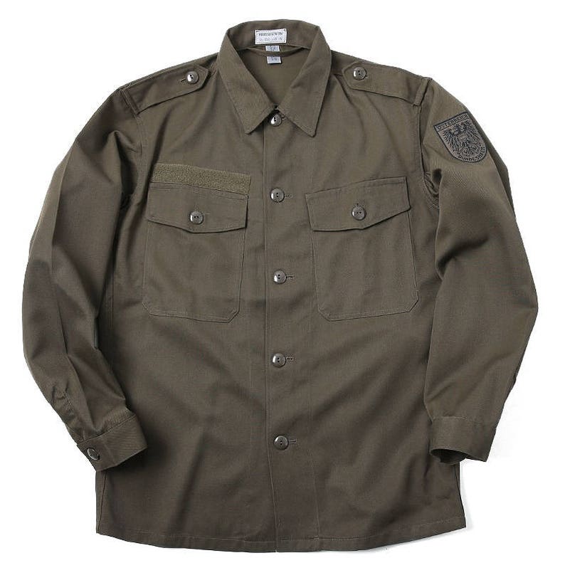 Austrian army fieldshirt shirt jacket olive khaki f2 military | Etsy