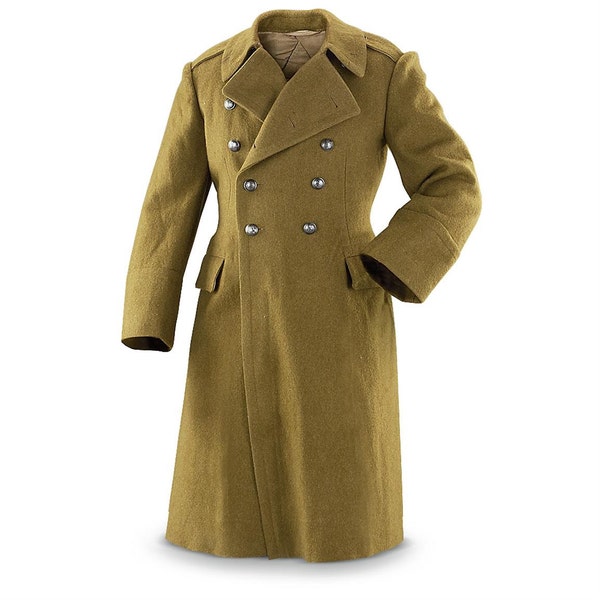 Vintage doppio petto rumeno comunista lana esercito trench soviet era grande cappotto militare cappotto cappotto trench