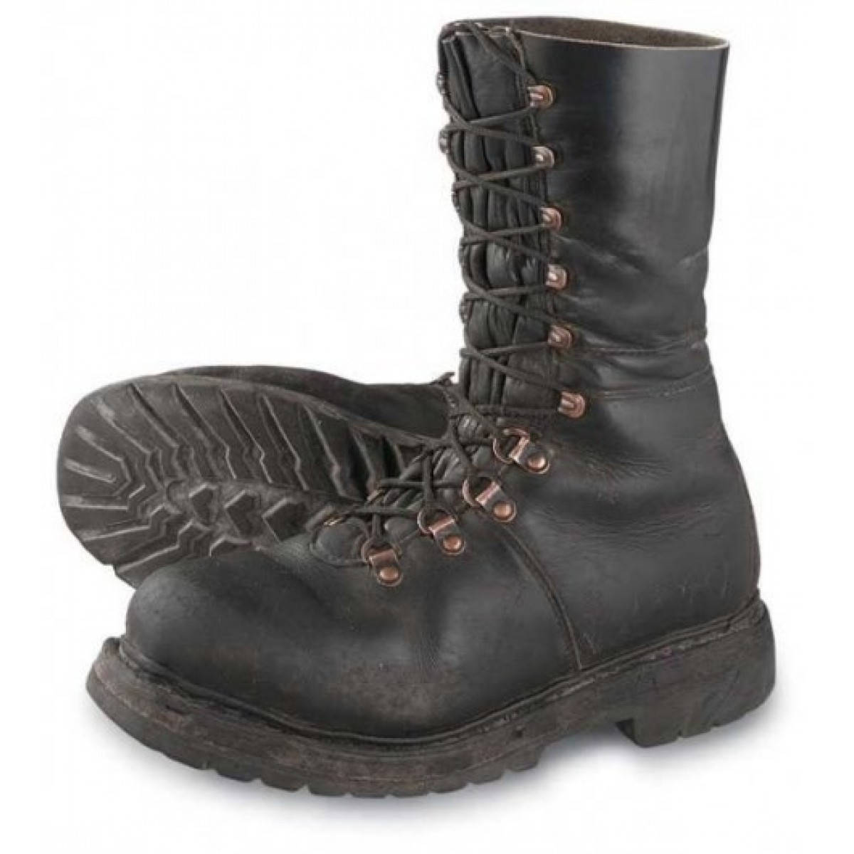 Austrian army Edelweiss Mountain boots Black leather Etsy