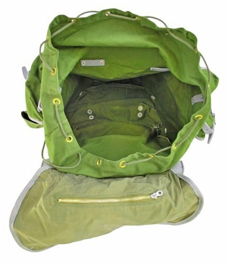 Genuine Norwegian Military Backpack with Frame army canvas leather rucksack Pack
