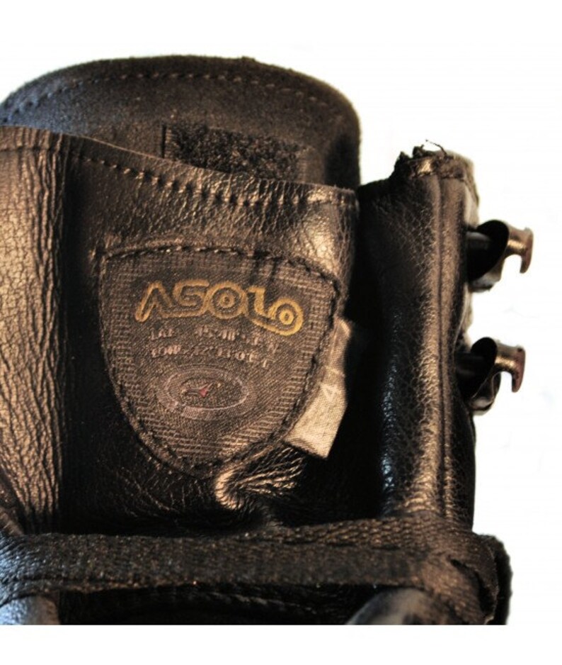 French Army Alpine Goretex boots Asolo Mountain Black leather Etsy